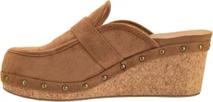 Corkys Footwear Just Precious 2.5-Inch Heel Wedges Black, Memory Foam Insoles, Slip-On Design, Chic Buckle & Stud Accents, Closed-Toe