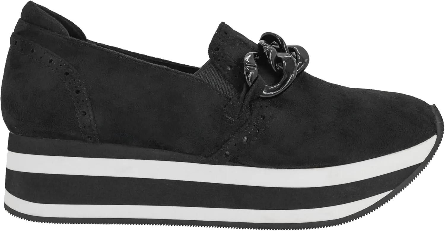 Corkys Footwear So What Slip-On 1.75-inch Platform Sneakers, Cushioned Insoles, Chunky Chain Detail, Comfortable, Stylish, Trendy Footwear