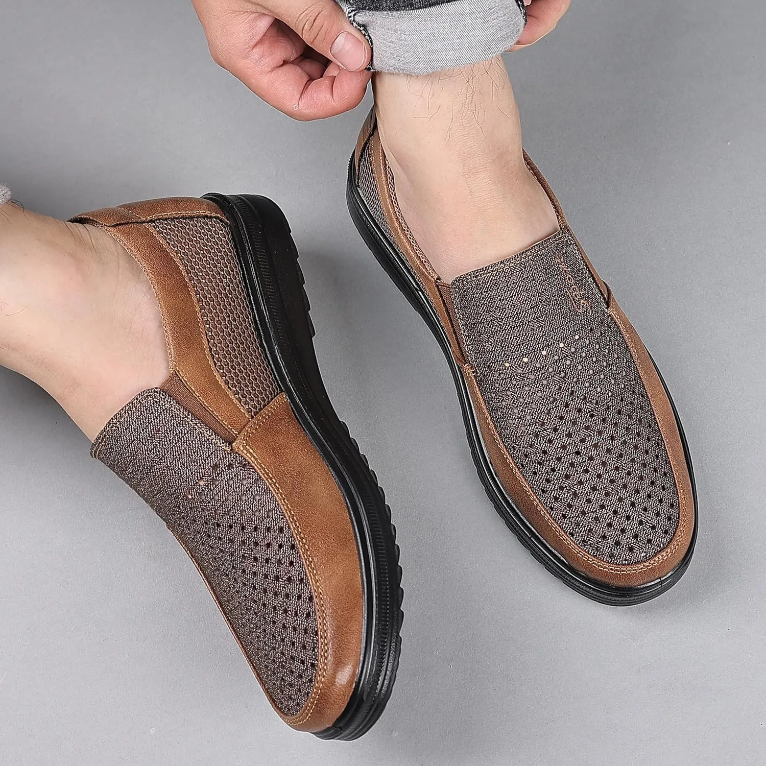 COSIDRAM Mens Loafer Casual Shoes Comfort Lightweight Driving Travel Walking Shoes for Adult Male