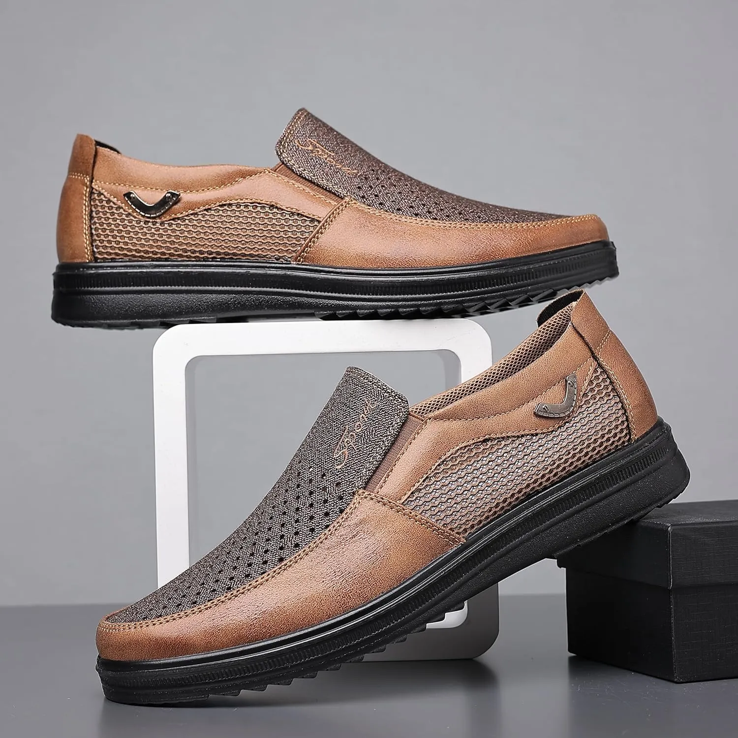 COSIDRAM Mens Loafer Casual Shoes Comfort Lightweight Driving Travel Walking Shoes for Adult Male