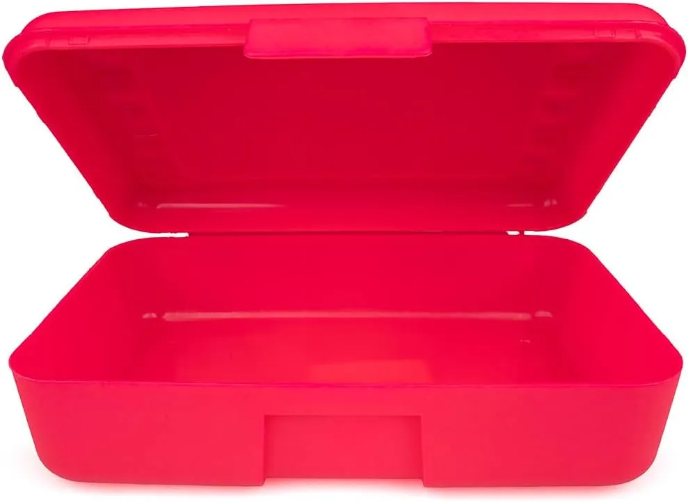 Craft County Solid Color Pencil Box – Store All Your Art Supplies in 1 Convenient Location – 12 Vibrant Colors to Choose From
