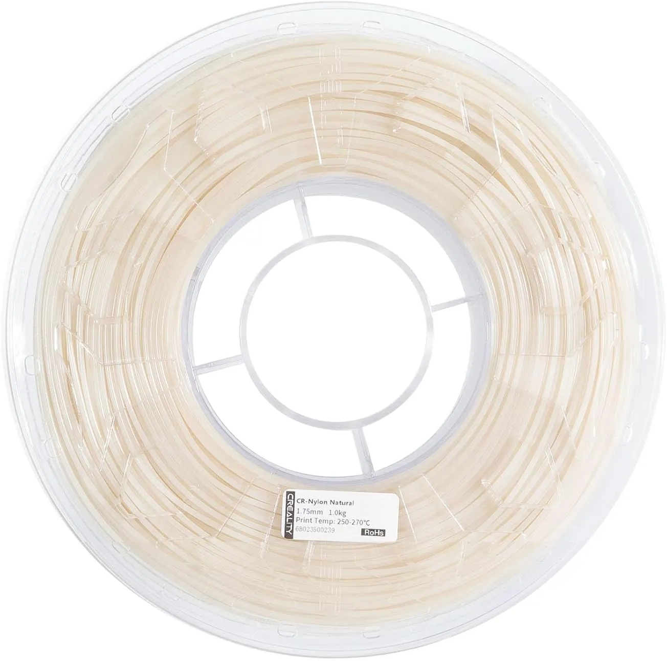 Creality Nylon Filament 1.75mm, 3D Printer Filament, 1.0kg (2.2lbs) Spool, No Warp Enhanced Toughness, Dimensional Accuracy ±0.03mm Printing Filament, for FDM 3D Printers (Nylon)