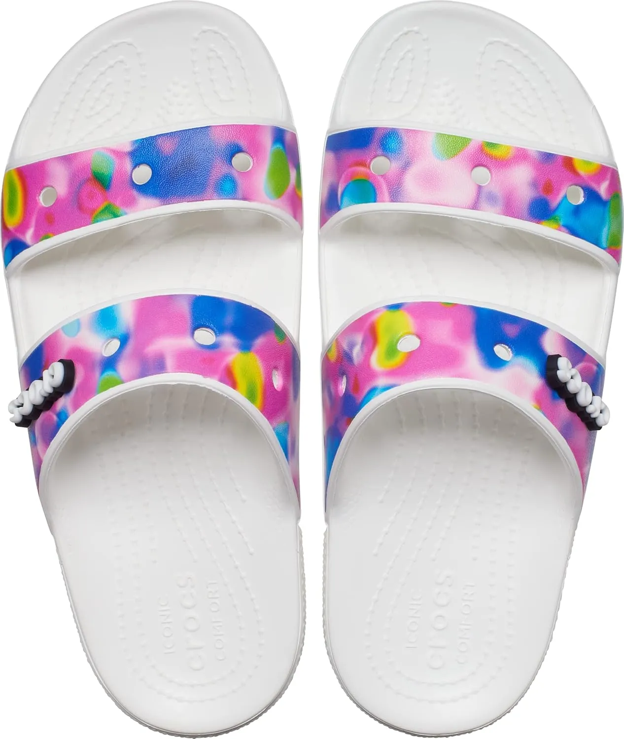 Crocs Unisex Classic Tie Dye Two-Strap Sandals Slide