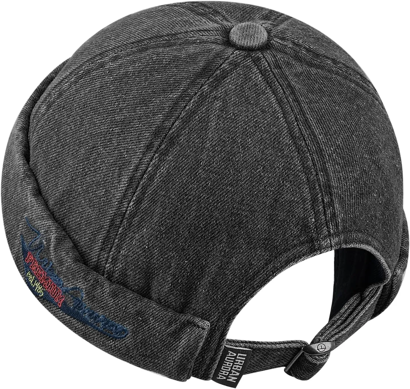 Croogo Denim Docker Hat Fashion Brimless Beanie Hat Retro Worker Skull Cap Rolled Cuff Sailor Cap Hip Hop Dancing Watch Cap