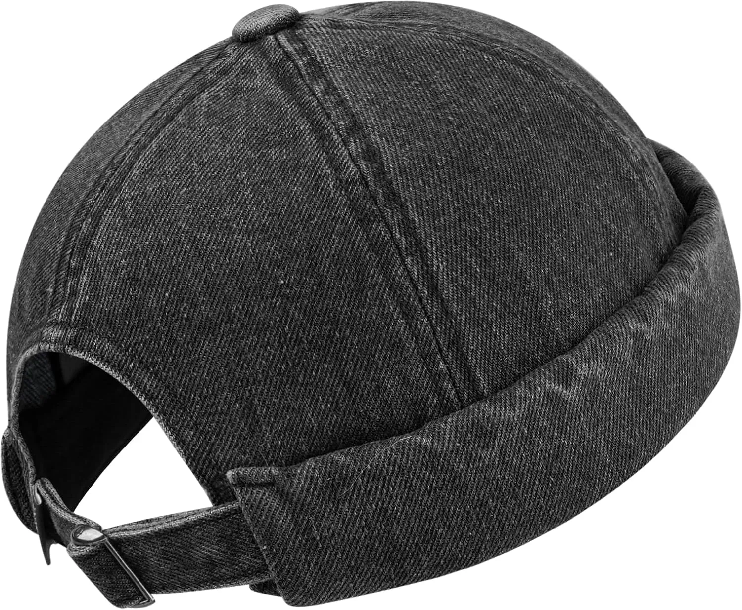 Croogo Denim Docker Hat Fashion Brimless Beanie Hat Retro Worker Skull Cap Rolled Cuff Sailor Cap Hip Hop Dancing Watch Cap