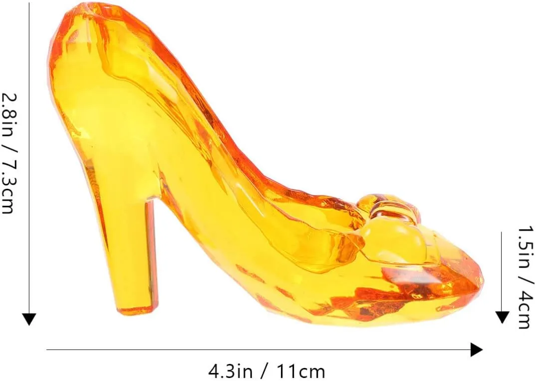 Crystal High Heels Shoe Desktop Decor Crystal Shoe Craft Home Decor Decorative Mini Shoe Acrylic Mini Shoe Glass Slipper Decor Crystal Glass Slipper Decorative Shoe Decor