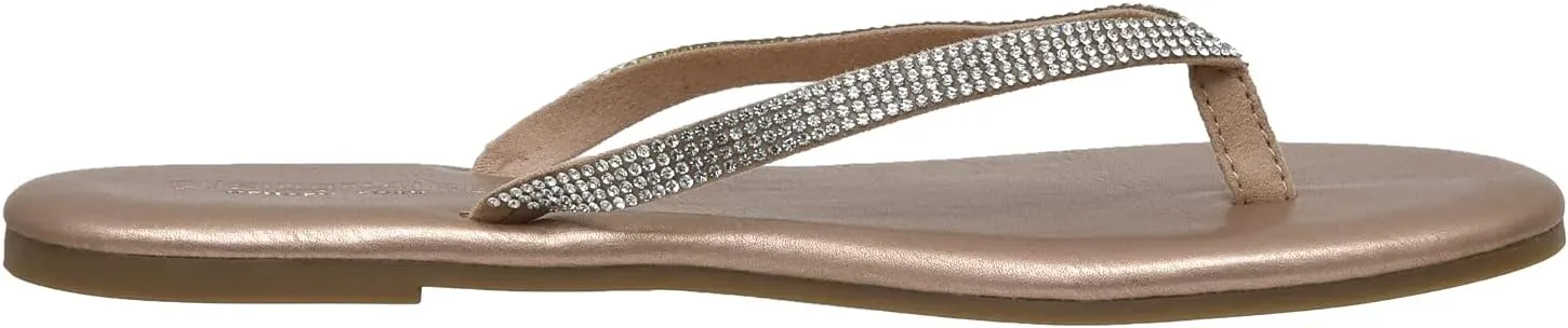 CUSHIONAIRE Women's Ciara Jeweled Flip Flop Sandal with Memory Foam
