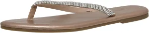 CUSHIONAIRE Women's Ciara Jeweled Flip Flop Sandal with Memory Foam