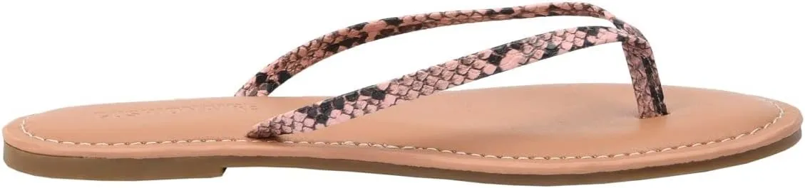 CUSHIONAIRE Women's Cora Flat Flip Flop Sandal with  Comfort