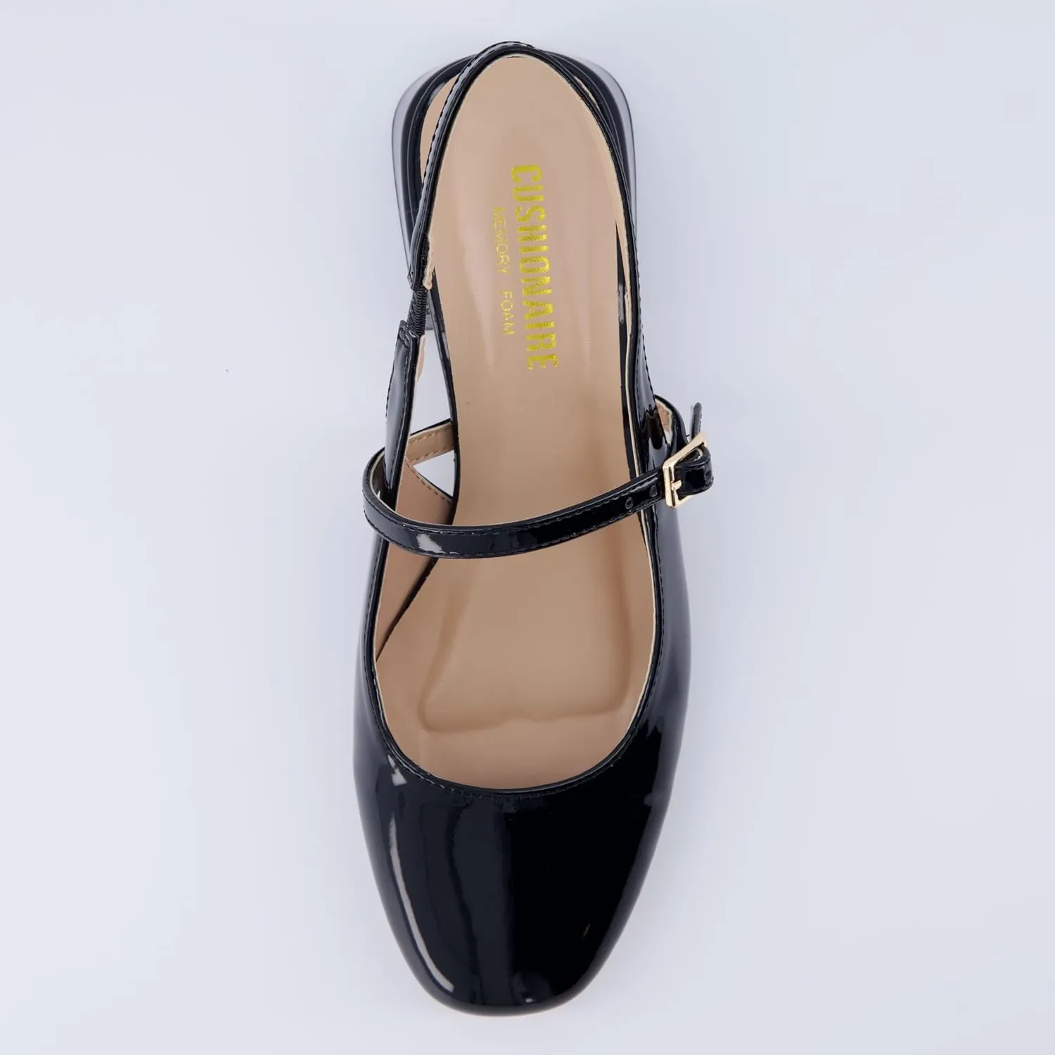 CUSHIONAIRE Women's Gogo Round Toe Mary Jane Dress Shoe  Memory Foam, Wide Widths Available