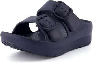 CUSHIONAIRE Women's Mesa recovery slide sandal with  Comfort