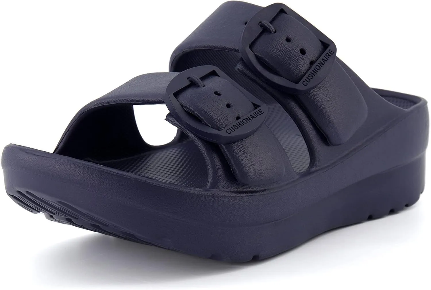 CUSHIONAIRE Women's Mesa recovery slide sandal with  Comfort