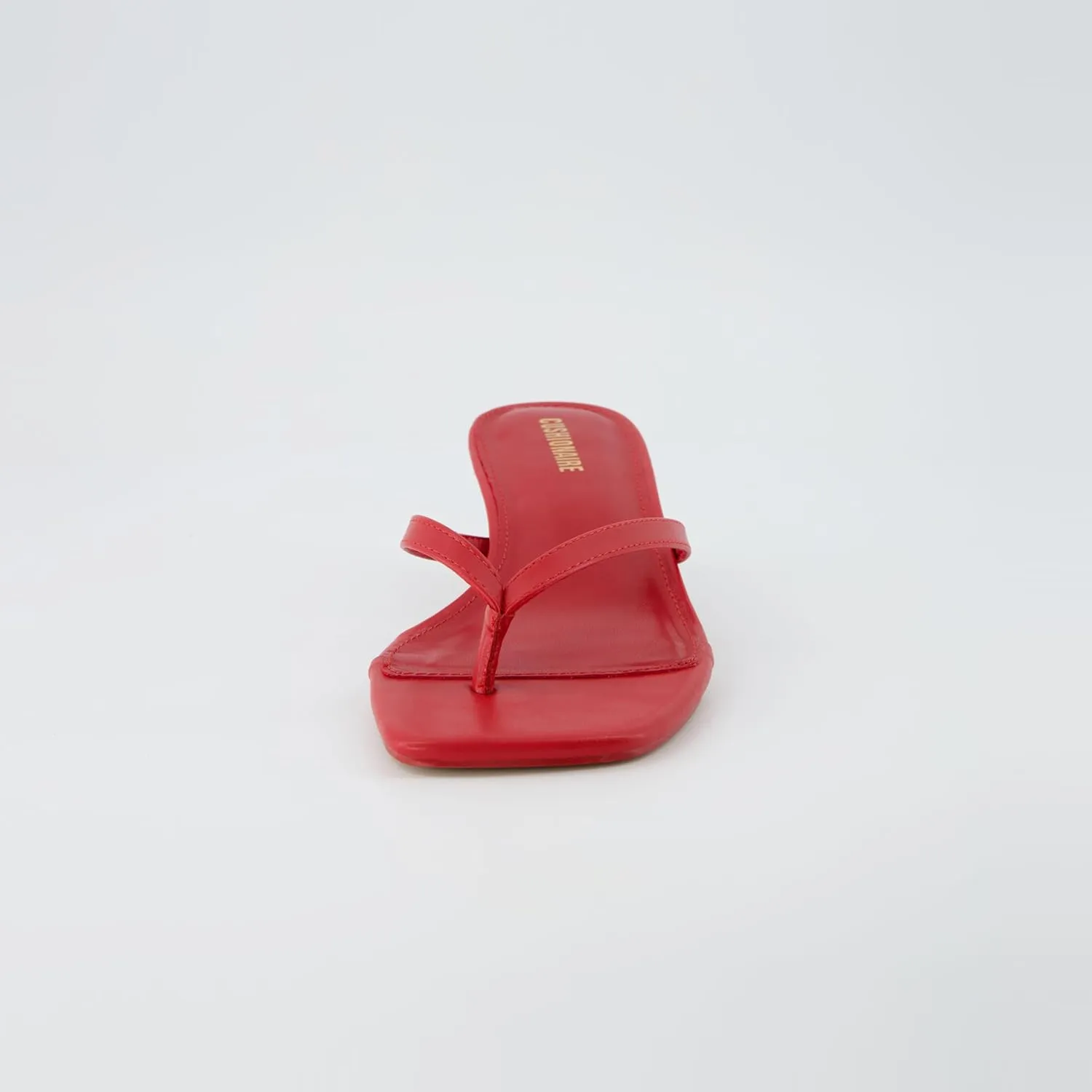 CUSHIONAIRE Women's Miami Kitten heel thong sandals  Memory Foam, Wide Widths Available