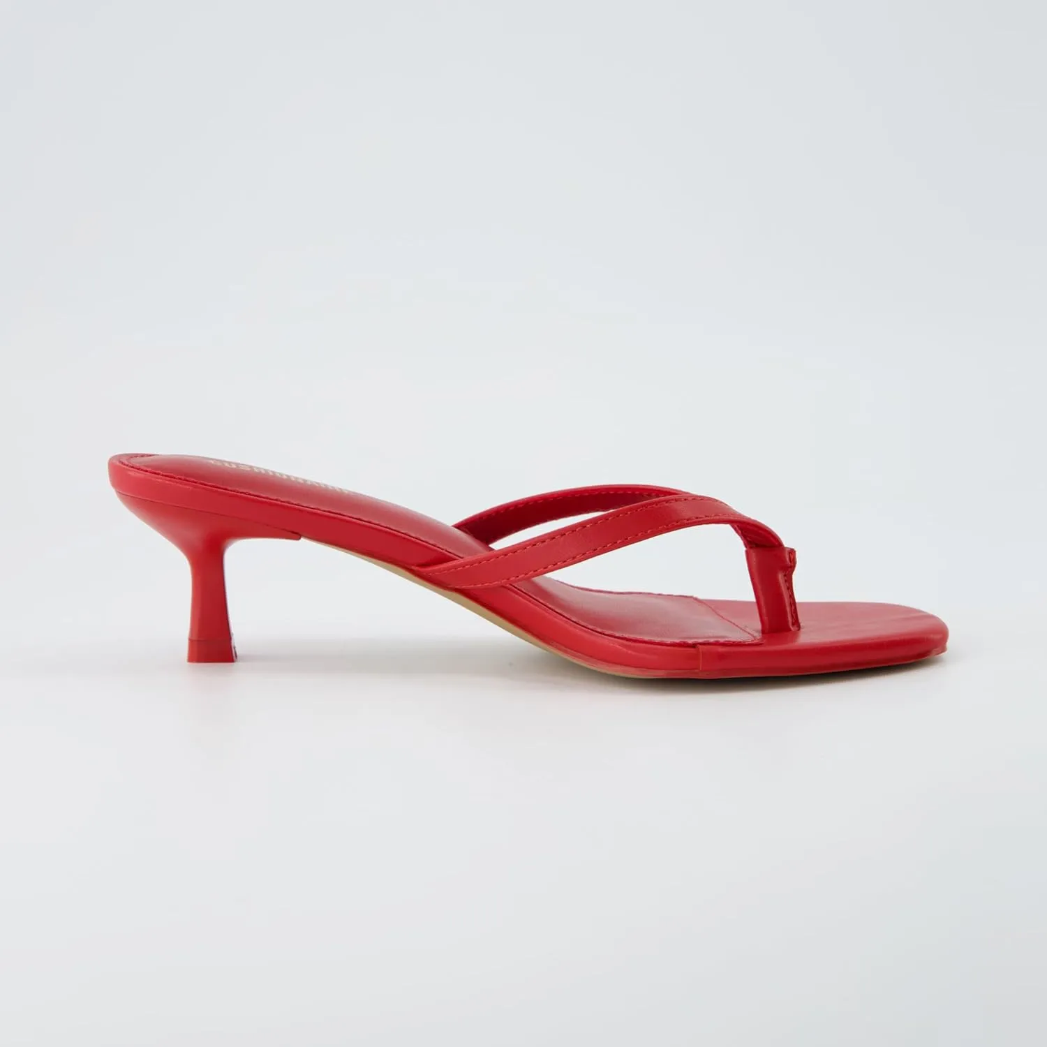 CUSHIONAIRE Women's Miami Kitten heel thong sandals  Memory Foam, Wide Widths Available