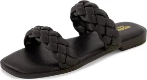 CUSHIONAIRE Women's Vicki braided slide sandal  Memory Foam, Wide Widths Available