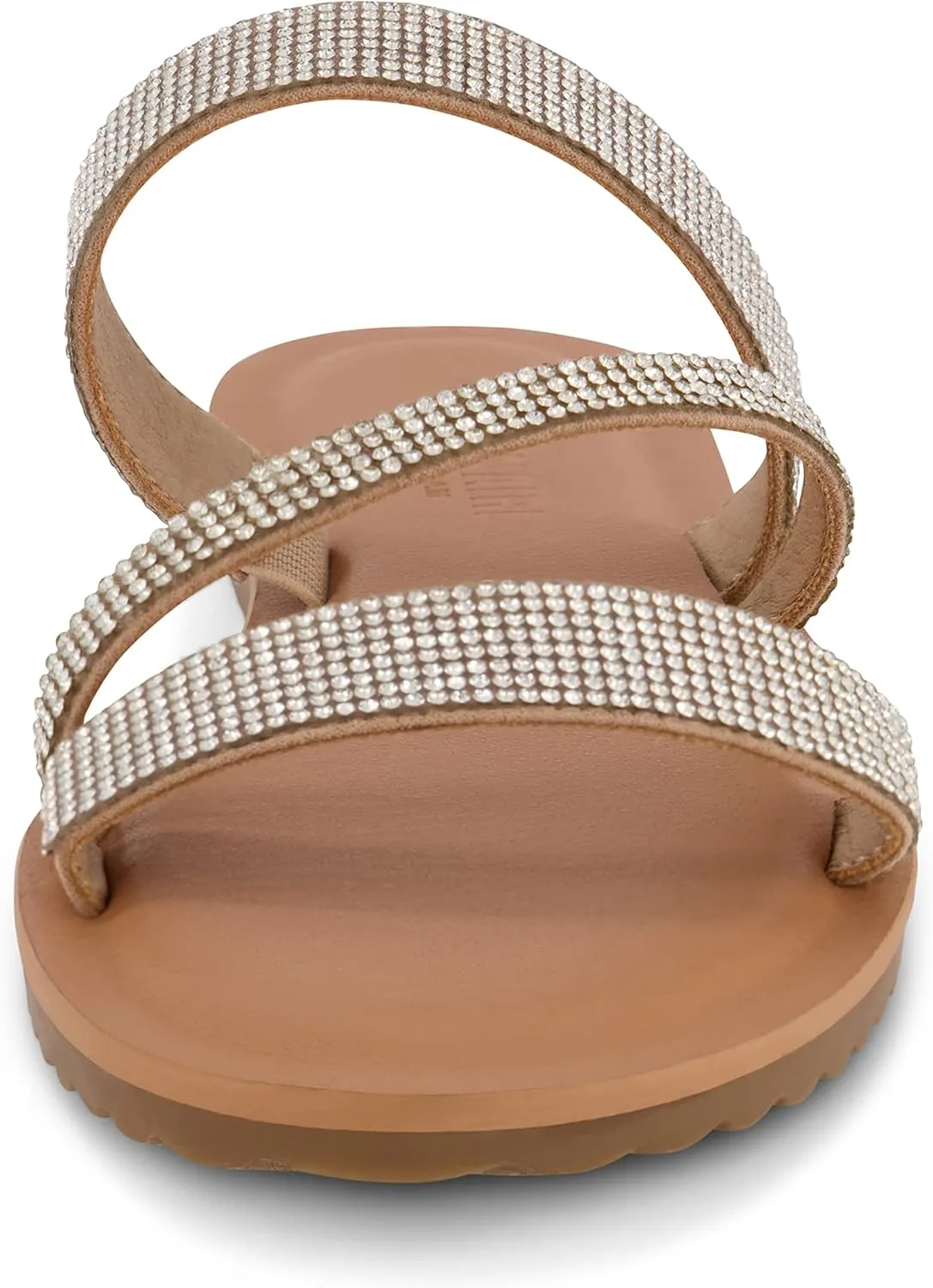 CUSHIONAIRE Women's Vienna Rhinestone slide sandal  Memory Foam