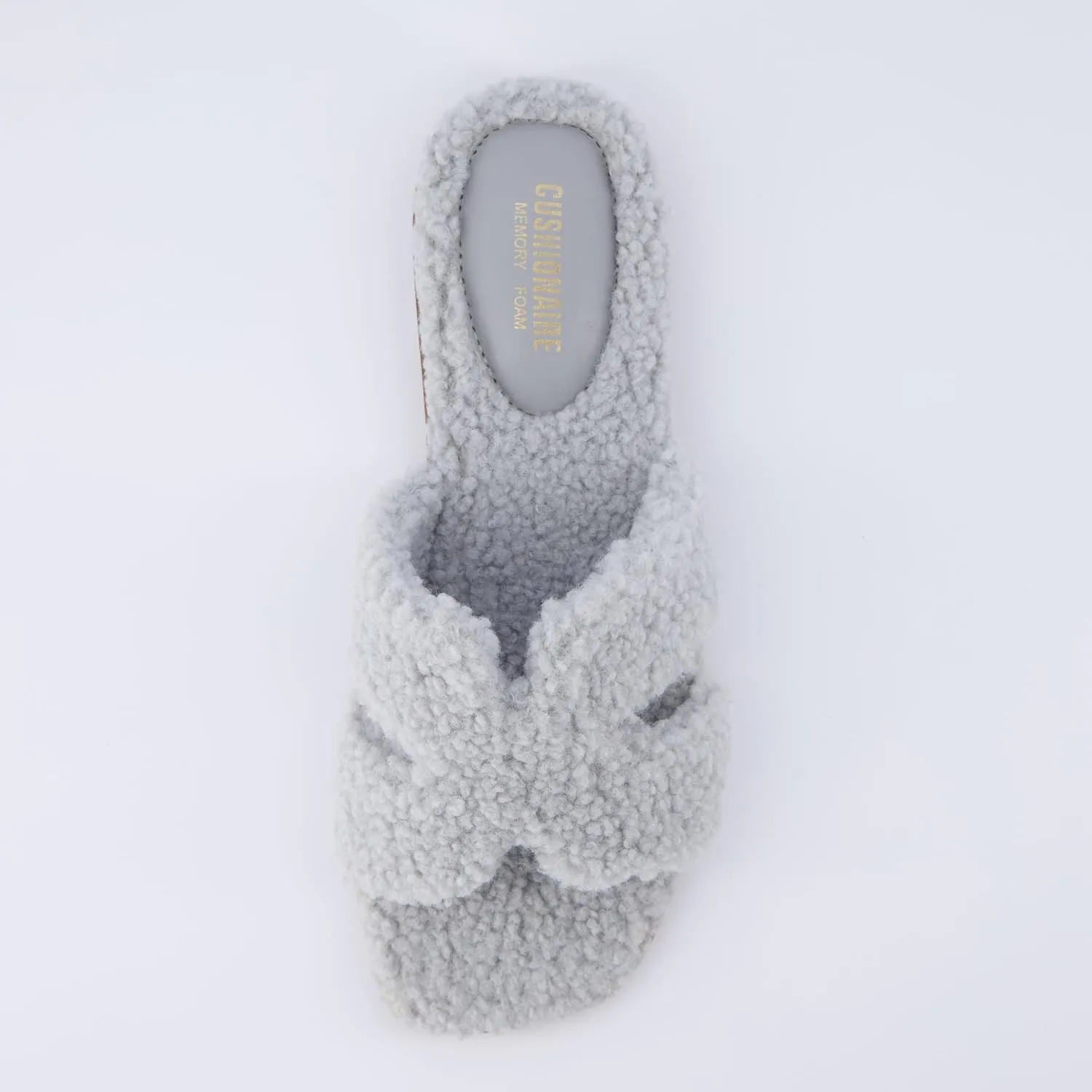 CUSHIONAIRE Women's Visa cozy slide sandal  Memory Foam, Wide Widths Available