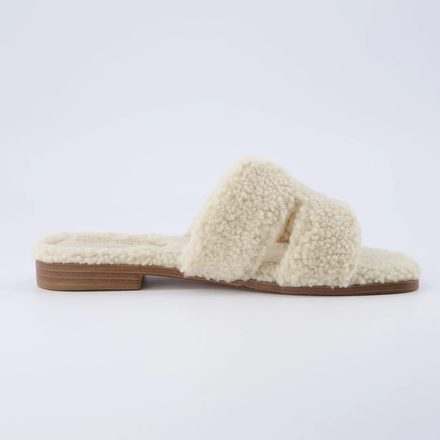 CUSHIONAIRE Women's Visa cozy slide sandal  Memory Foam, Wide Widths Available