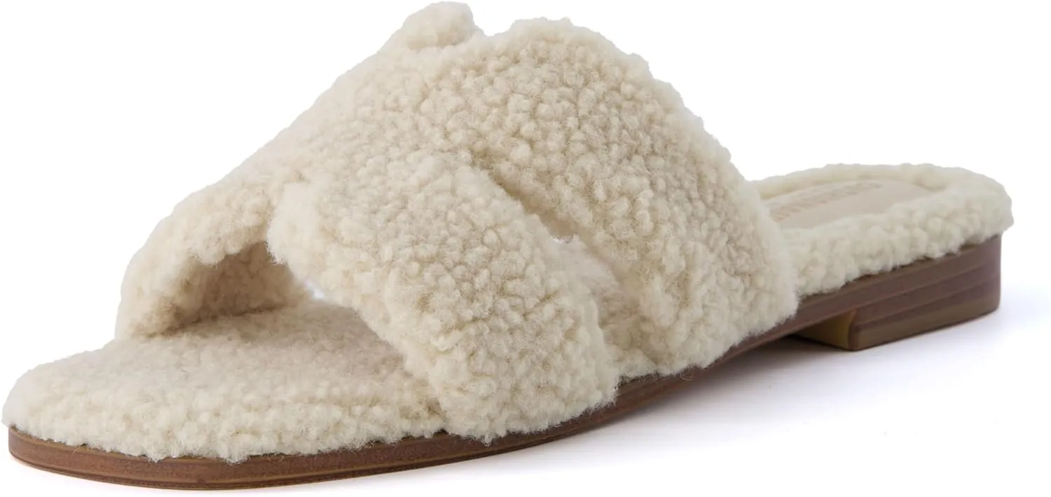 CUSHIONAIRE Women's Visa cozy slide sandal  Memory Foam, Wide Widths Available