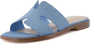 CUSHIONAIRE Women's Voyage slide sandal  Memory Foam, Wide Widths Available