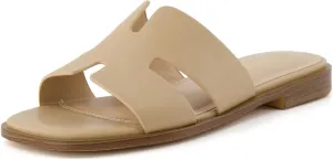 CUSHIONAIRE Women's Voyage slide sandal  Memory Foam, Wide Widths Available