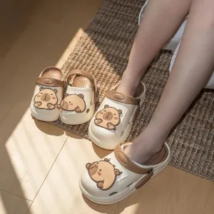 Cute Capybara Slippers for Kids,Kids Girls Boys Clogs Garden Shoes,Funny Toddler Animal Slides Sandals,Water Shower Beach Pool Slippers Indoor Outdoor