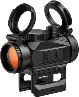 CVLIFE FoxSpook Motion Awake Red Dot Sight,1x20mm 2MOA Red dot Scope Auto On & Off Compact Optics with Low Profile and Lower 1/3 Co-Witness Mount, Flip Up Lens Covers and 12 Brightness Button Settings