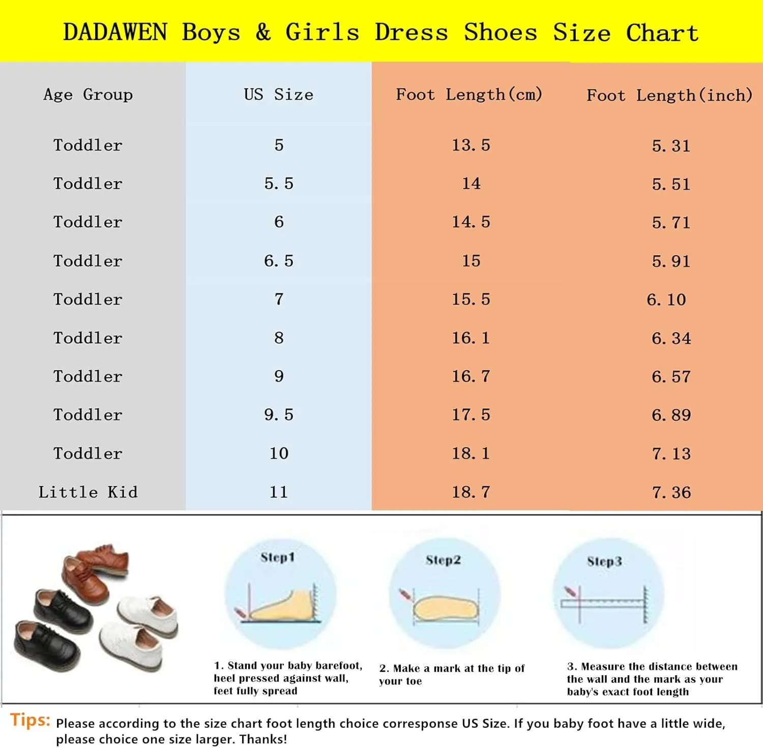 DADAWEN Toddler Boys Girls Dress Shoes Comfort Oxford Shoes Wedding Church Dress Shoes Lace Up School Uniform Loafer Flats (Toddler/Little Kid)