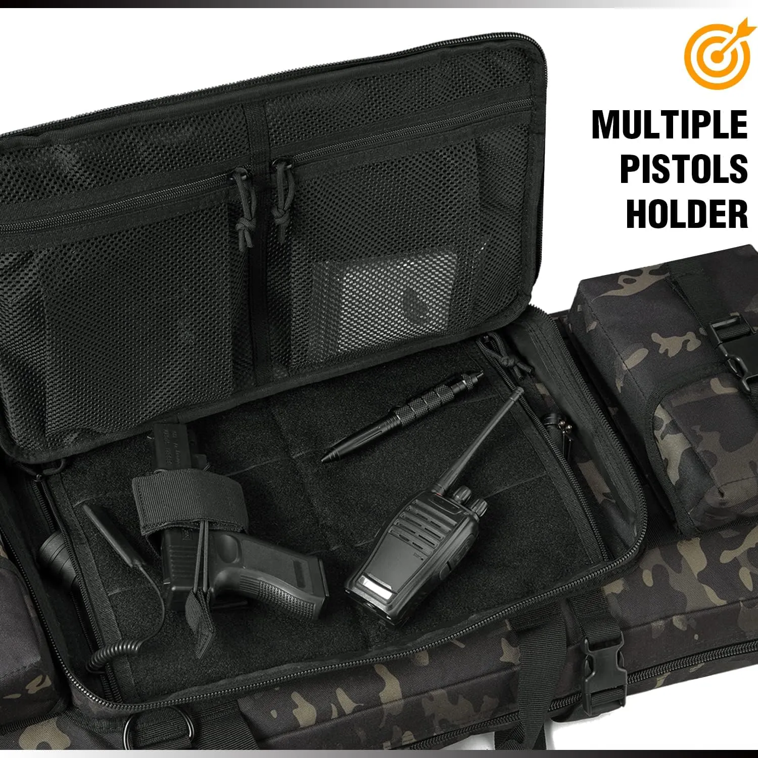 DBTAC Urban Classic Tactical Double Long Gun Bag Soft Rifle Case Pistol Transportation Case w/Backpack Strap for Range Shooting Outdoor Hunting | 32" 36" 42" 48"