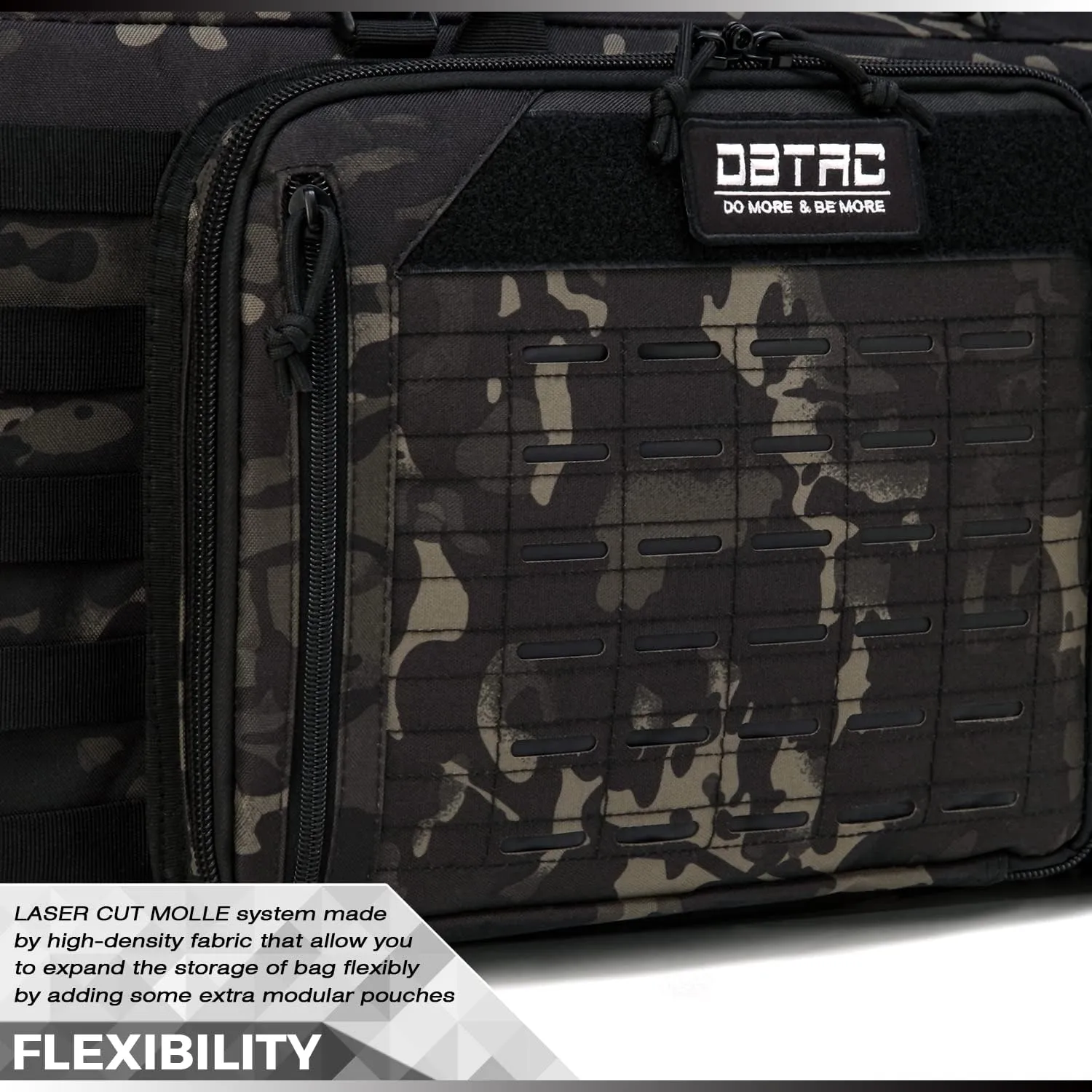 DBTAC Urban Classic Tactical Double Long Gun Bag Soft Rifle Case Pistol Transportation Case w/Backpack Strap for Range Shooting Outdoor Hunting | 32" 36" 42" 48"