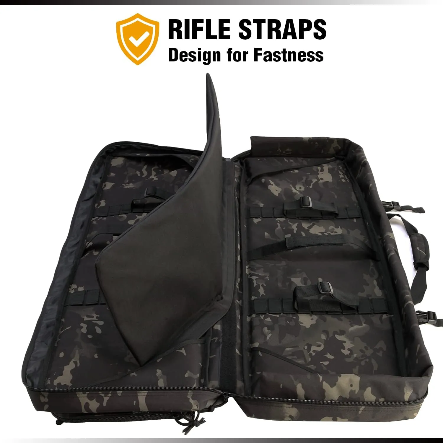 DBTAC Urban Classic Tactical Double Long Gun Bag Soft Rifle Case Pistol Transportation Case w/Backpack Strap for Range Shooting Outdoor Hunting | 32" 36" 42" 48"