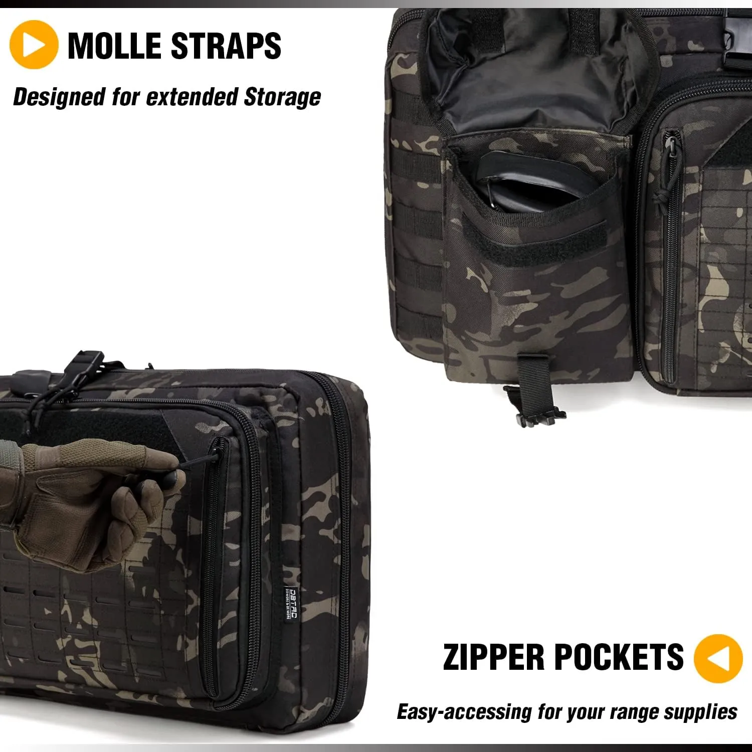 DBTAC Urban Classic Tactical Double Long Gun Bag Soft Rifle Case Pistol Transportation Case w/Backpack Strap for Range Shooting Outdoor Hunting | 32" 36" 42" 48"