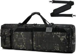 DBTAC Urban Classic Tactical Double Long Gun Bag Soft Rifle Case Pistol Transportation Case w/Backpack Strap for Range Shooting Outdoor Hunting | 32" 36" 42" 48"