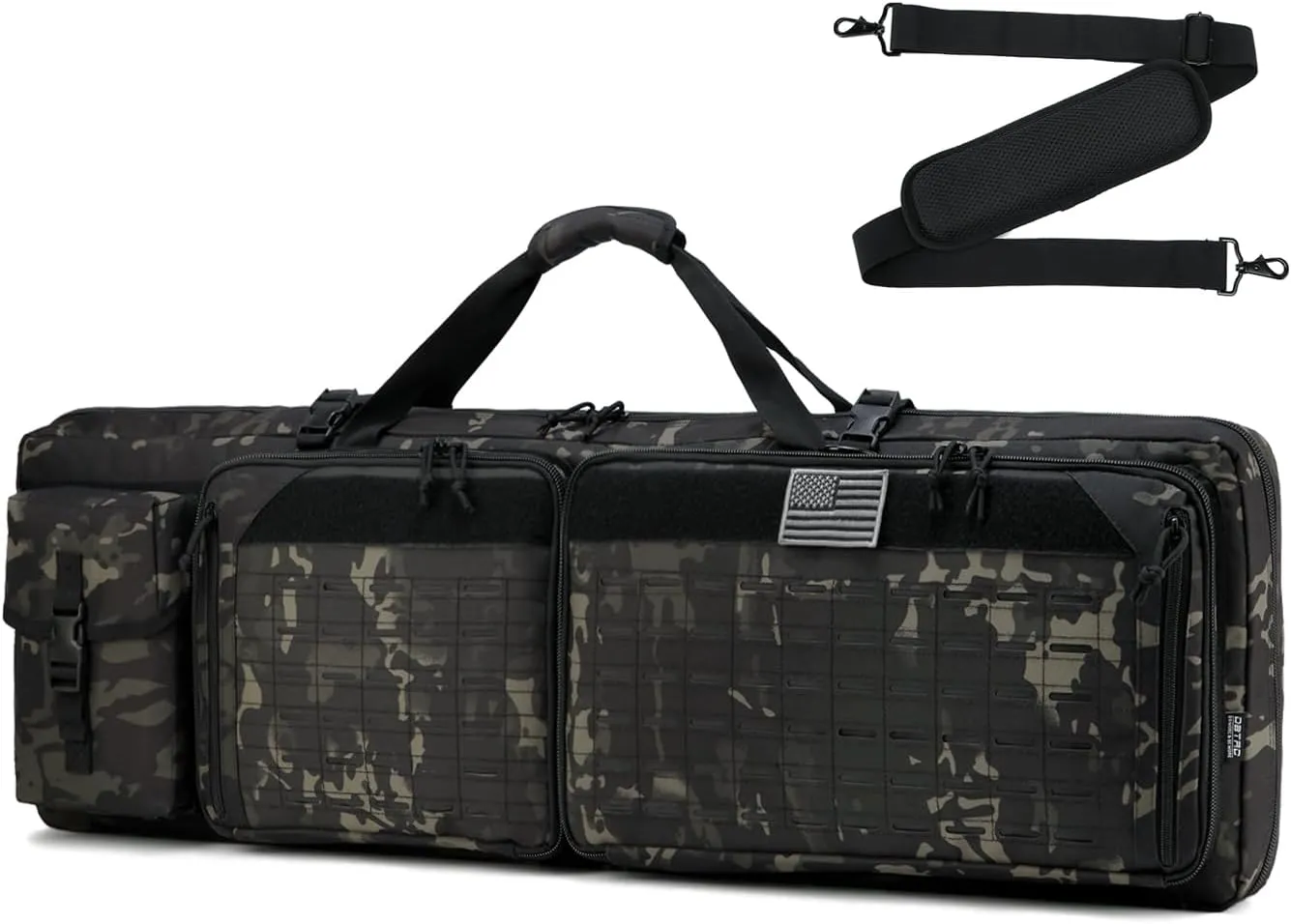 DBTAC Urban Classic Tactical Double Long Gun Bag Soft Rifle Case Pistol Transportation Case w/Backpack Strap for Range Shooting Outdoor Hunting | 32" 36" 42" 48"
