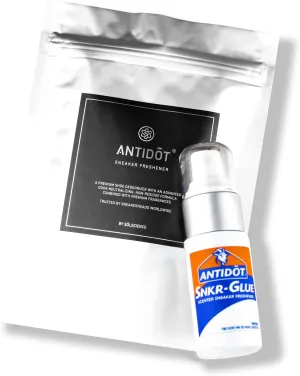 Deadstock Glue Scented Shoe Deodorizer for Sneakerheads by ANTIDOT - Advanced Shoe Freshener Spray Collection | New Sneaker Smell Shoe Odor Neutralizing Formula (SNKR-GLUE)