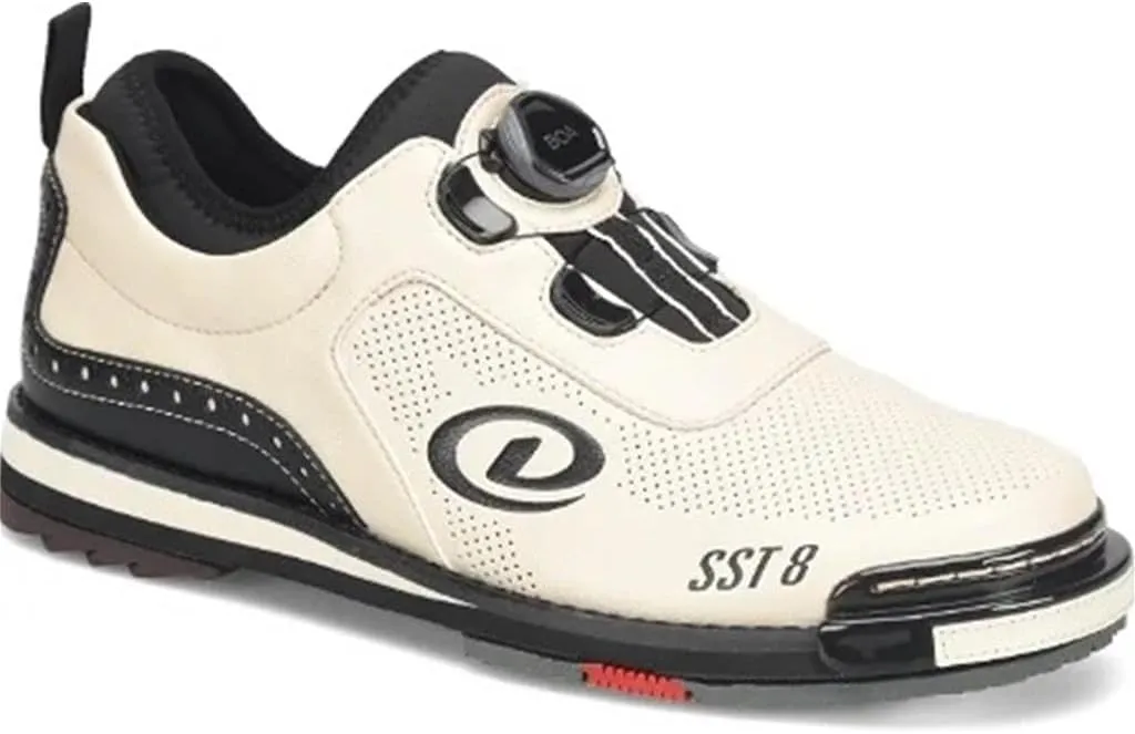 Dexter Mens SST 8 BOA MC Bowling Shoes (for Right and Left Handed Bowlers. Men's Shoe Sizing) - Parchment/Black 14