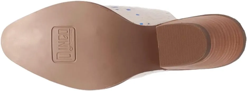 Dingo Womens Cash Cow Mule Clogs Casual - Blue, White