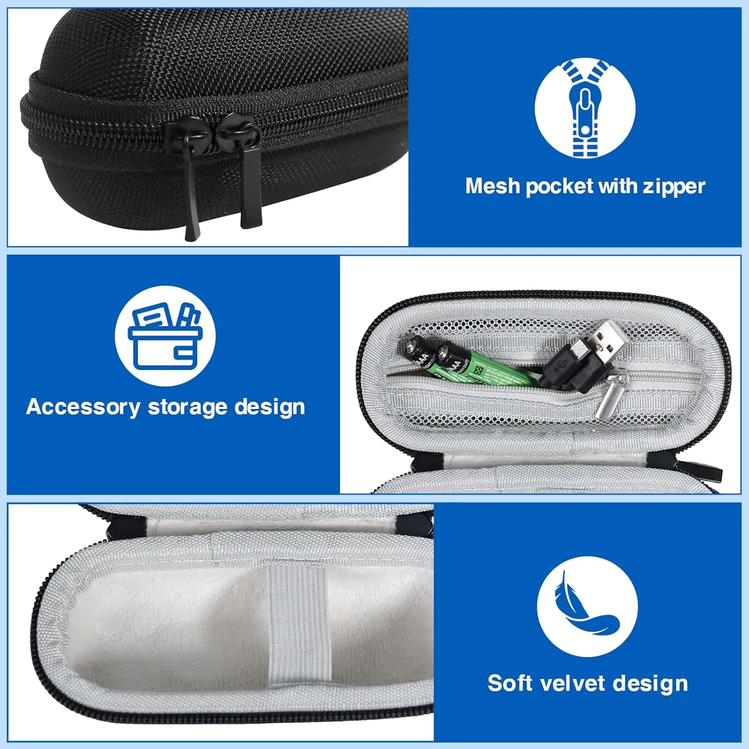 DINOSTRIKE Wireless Presenter Remote with Portable Case, USB C Presentation Clicker with case for PowerPoint with Storage Organizer Bag-Teachers Office Essentials