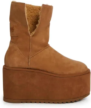 Dolls Kill Atmosphere Fleece Lined Suede Platform Boots by DARKER WAVS – Winter Boots with Cozy Fleece & Tread
