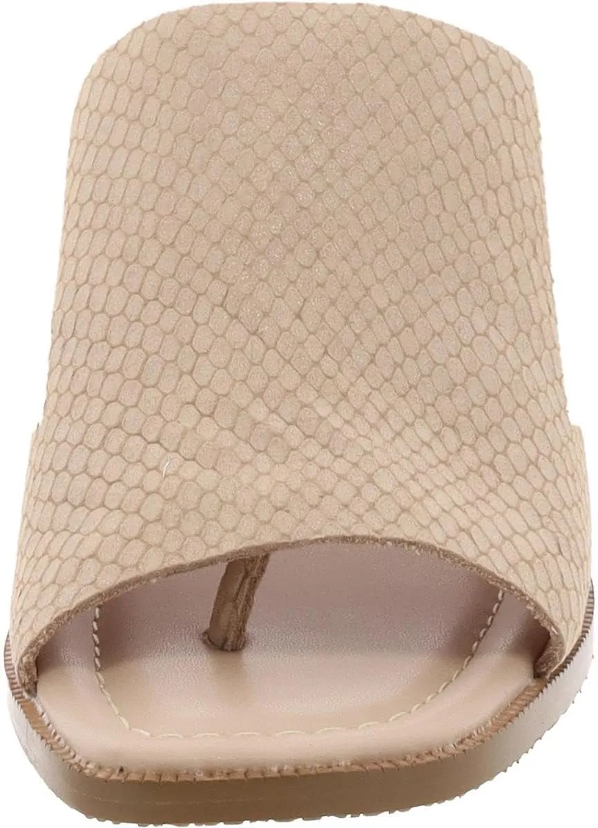 Donald Pliner Women's Haze Textured Stretch Fabric Mule Heeled, Slide, Comfortable, Leather, Chunky Sandals