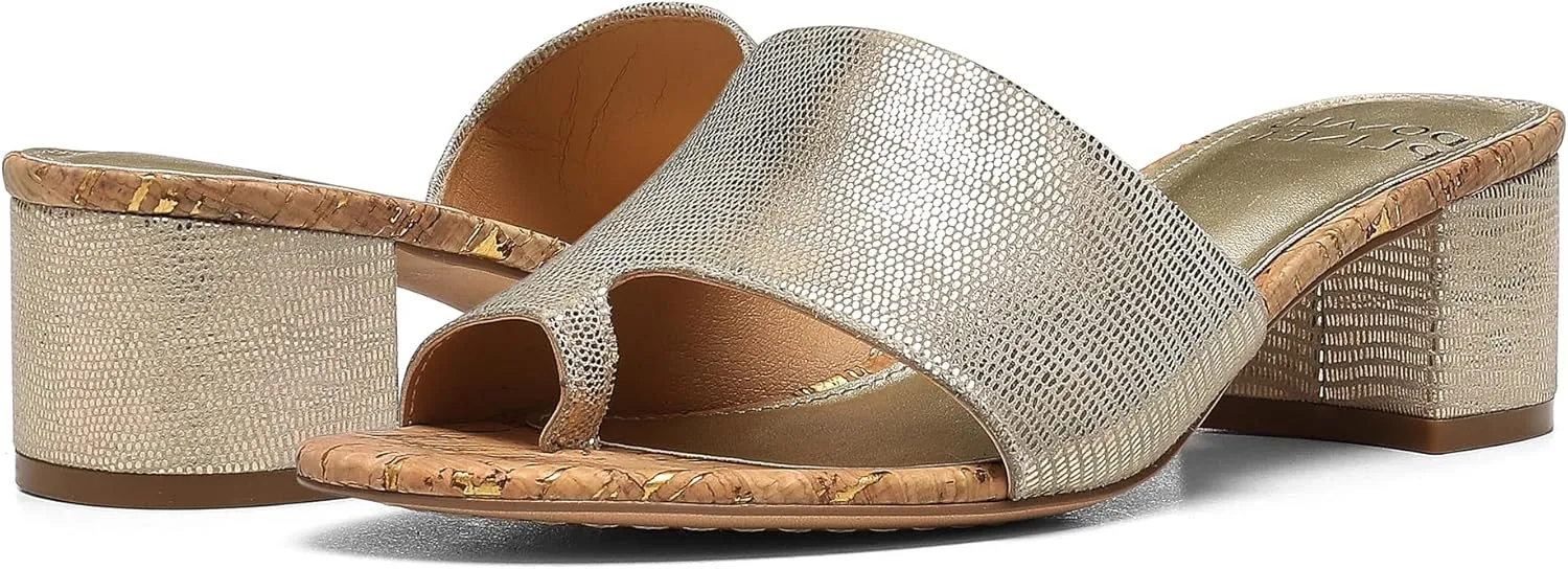 Donald Pliner Women’s NAIA Dress Sandal – 1.75” Heel, Comfortable Mule Sandals for Women, Dress Sandals with Toe Ring, Open Toe Shoes for Women, Slip-On Sandals
