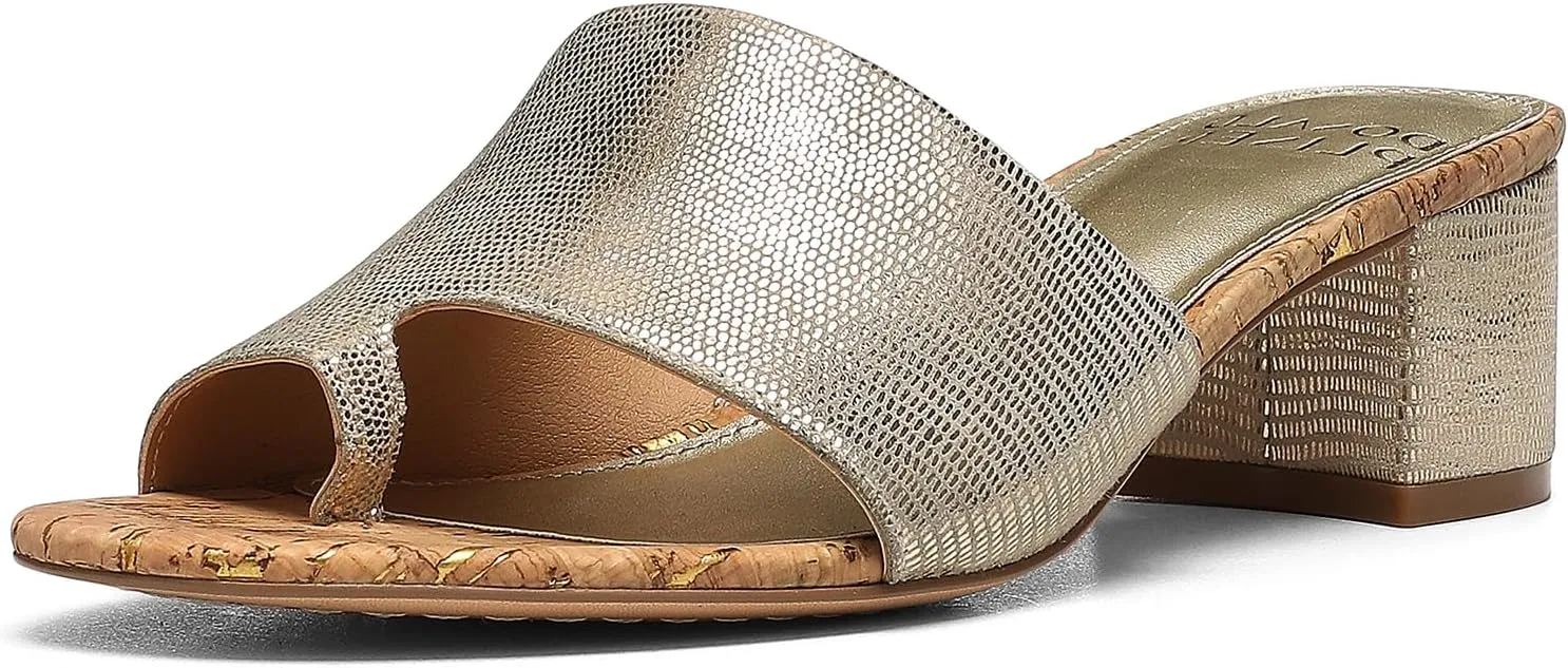 Donald Pliner Women’s NAIA Dress Sandal – 1.75” Heel, Comfortable Mule Sandals for Women, Dress Sandals with Toe Ring, Open Toe Shoes for Women, Slip-On Sandals