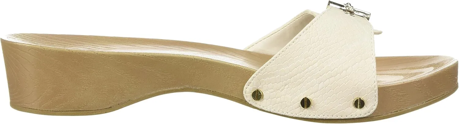 Dr. Scholl's Shoes Women's Classic Sandal Faux Wood Slide Sandal