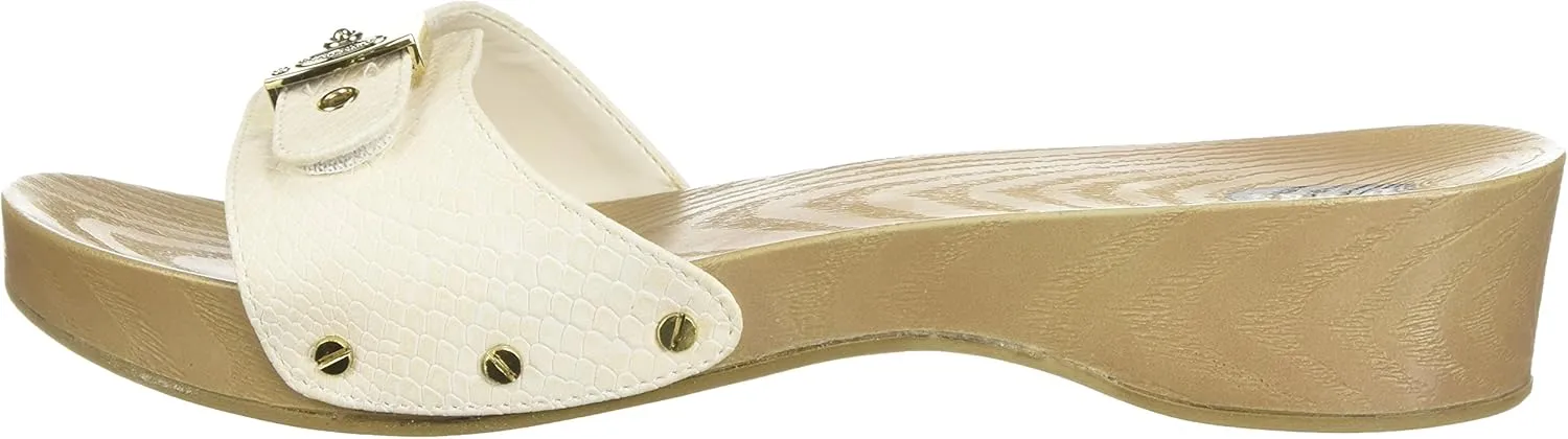 Dr. Scholl's Shoes Women's Classic Sandal Faux Wood Slide Sandal