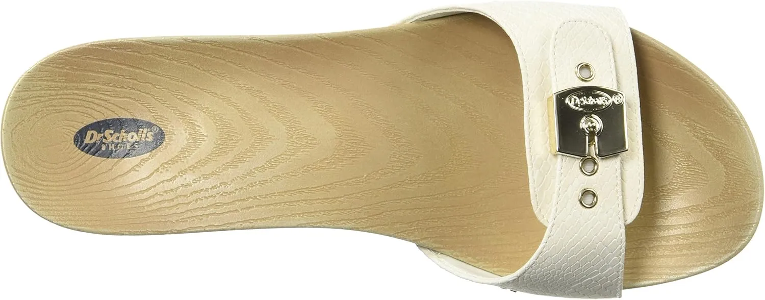 Dr. Scholl's Shoes Women's Classic Sandal Faux Wood Slide Sandal