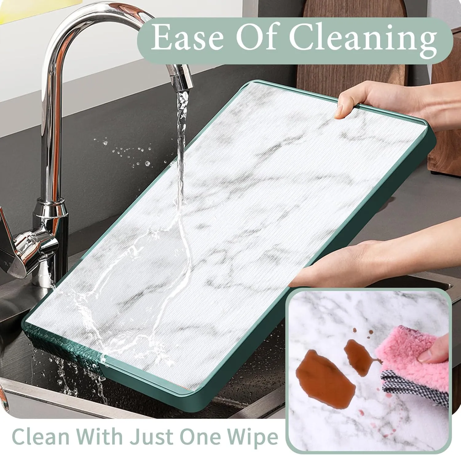 Drawer and Shelf Liner for Kitchen Cabinet: 12 in X 20 Ft Non Slip Waterproof Shelf Paper Non Adhesive Refrigerator Liners White Marble Easy Liners for Bathroom with Knife Tape Measure