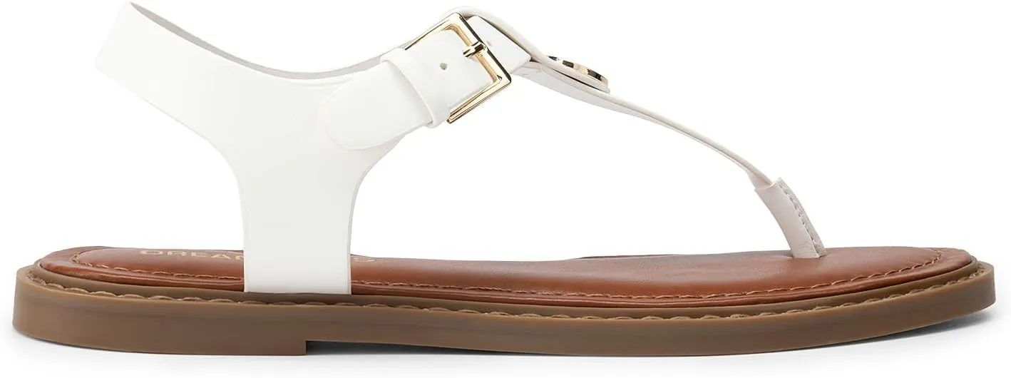 DREAM PAIRS Dressy T-Strap Flat Thong Sandals for Women Comfort Roman Gladiator Casual Summer Beach Flip Flop Shoes with Adjustable Back Ankle Strap