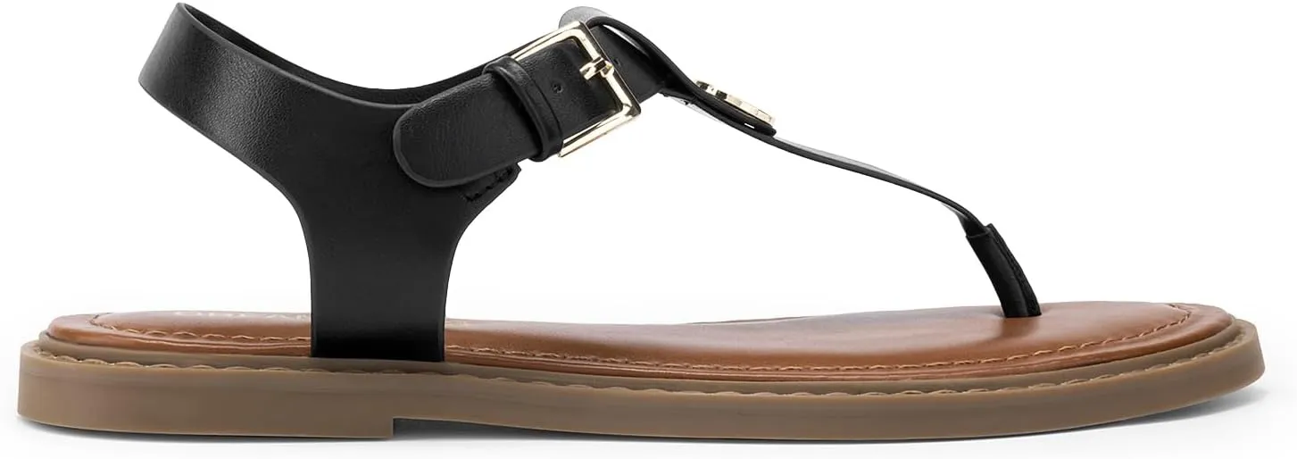 DREAM PAIRS Dressy T-Strap Flat Thong Sandals for Women Comfort Roman Gladiator Casual Summer Beach Flip Flop Shoes with Adjustable Back Ankle Strap