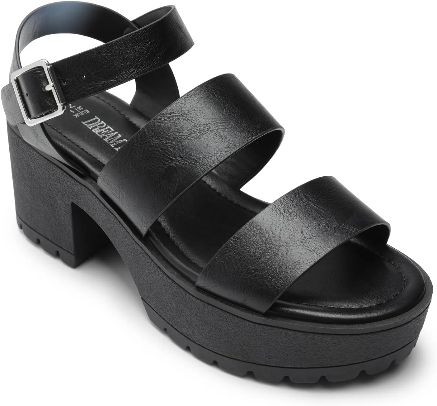 DREAM PAIRS Platform Heels for Women Lightweight Chunky Open Toe Stylish Comfortable Fisherman Sandals with Adjustable Ankle Strap