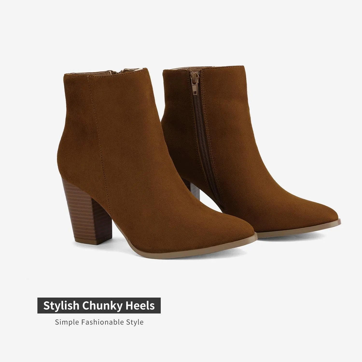 DREAM PAIRS Women's Ankle Boots Chunky Block Heel Booties